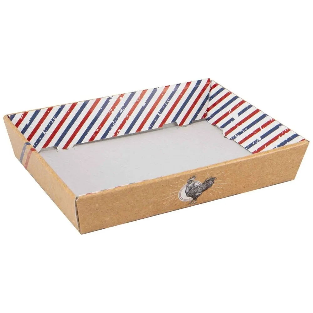 Corbeille carton gallus 28,5x21x5,5 cm en carton livre a plat